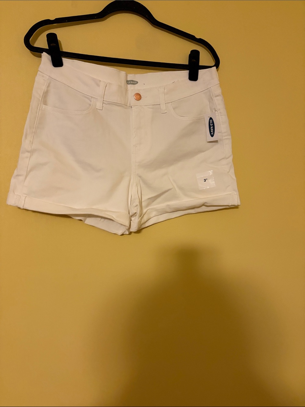 Old Navy White Cotton Jean Shorts